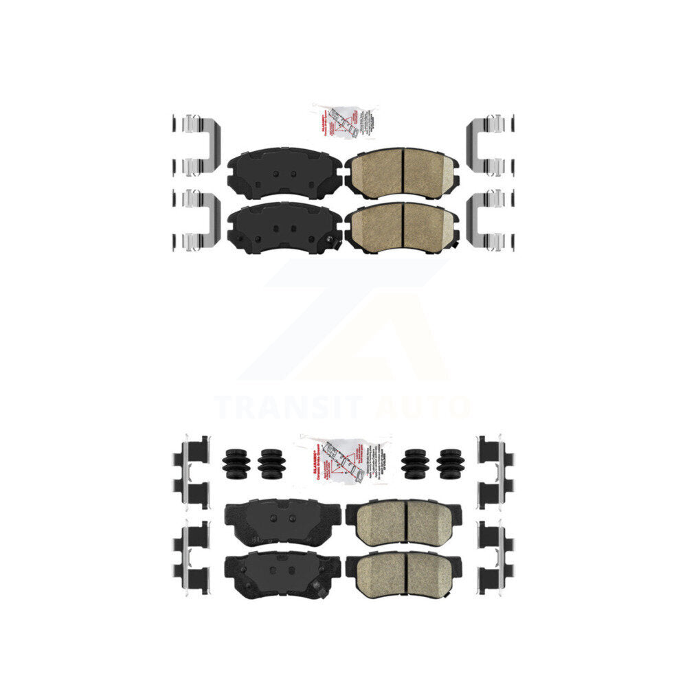 AmeriBRAKES KNF-100766 Disc Brake Pad for 2003-2010 Hyundai Elantra, Hyundai Azera and More - Front and Rear