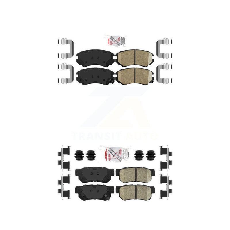AmeriBRAKES KNF-100766 Disc Brake Pad for 2003-2010 Hyundai Elantra, Hyundai Azera and More - Front and Rear