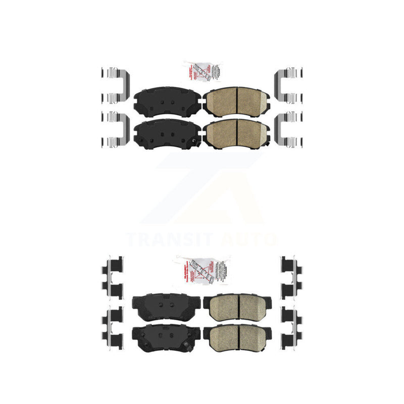 AmeriBRAKES KNF-100767 Disc Brake Pad for 2003-2010 Hyundai Elantra, Hyundai Azera and More - Front and Rear
