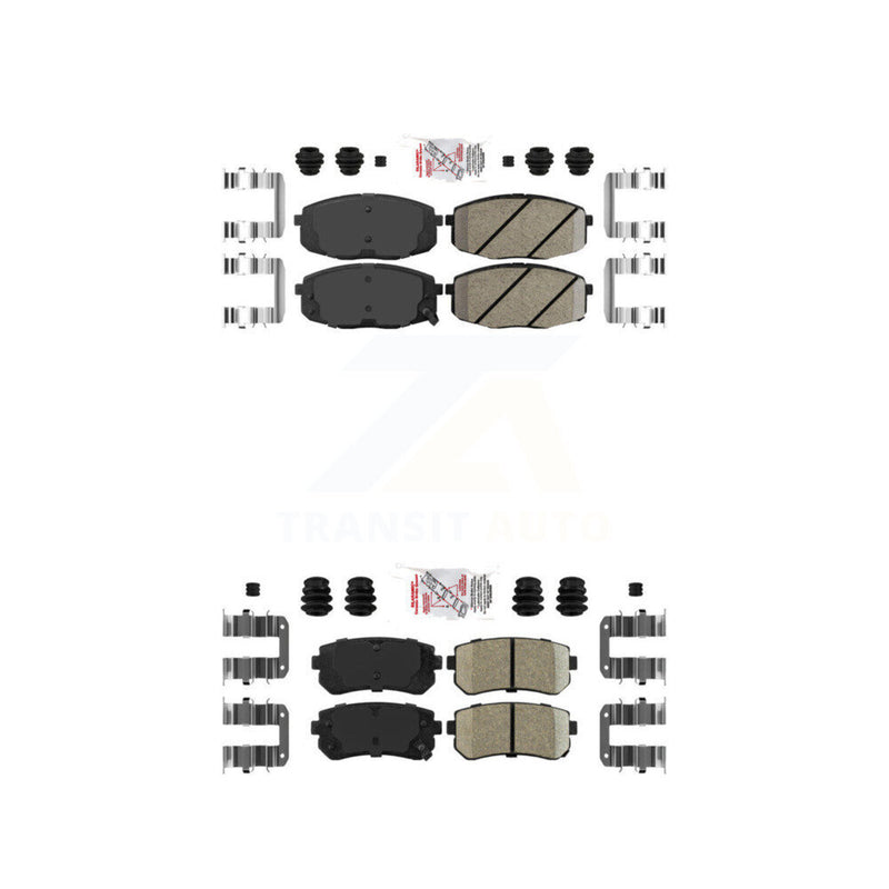 AmeriBRAKES KNF-100772 Disc Brake Pad for 2009-2013 Kia Forte5, Hyundai Elantra and More - Front and Rear
