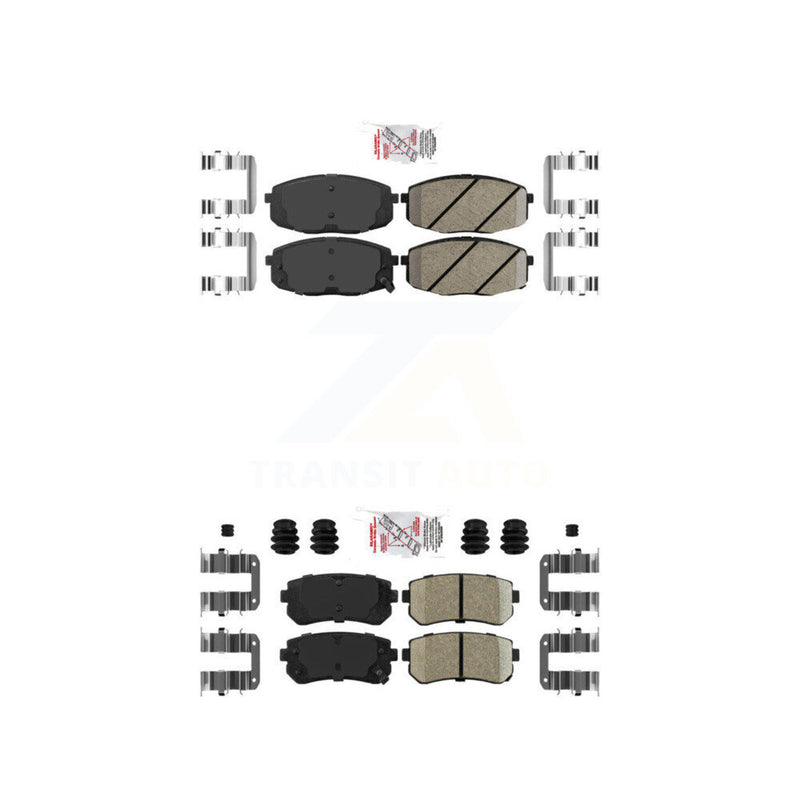 AmeriBRAKES KNF-100774 Disc Brake Pad for 2009-2013 Kia Forte5, Hyundai Elantra and More - Front and Rear