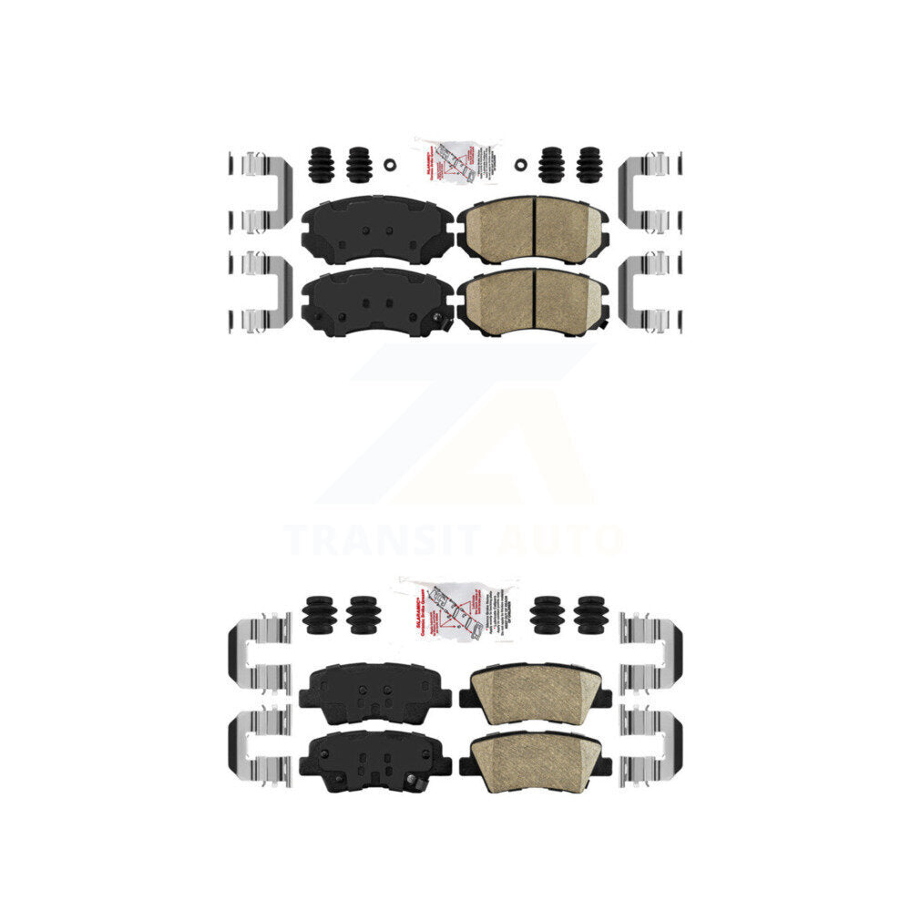 AmeriBRAKES KNF-100782 Disc Brake Pad for 2007-2013 Kia Soul, Hyundai Sonata, Kia Amanti - Front and Rear