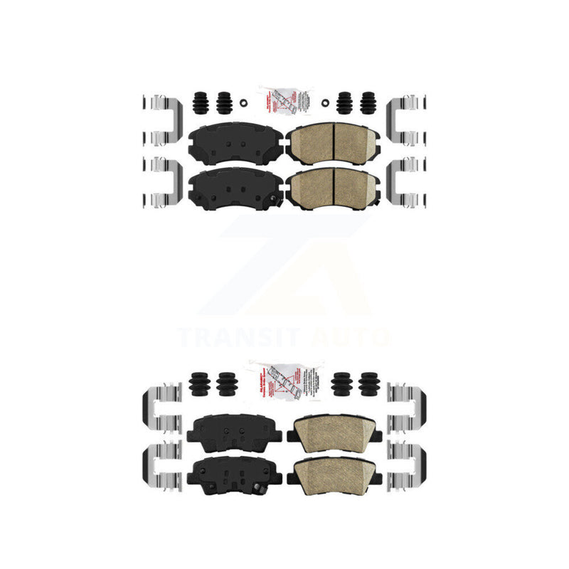 AmeriBRAKES KNF-100782 Disc Brake Pad for 2007-2013 Kia Soul, Hyundai Sonata, Kia Amanti - Front and Rear