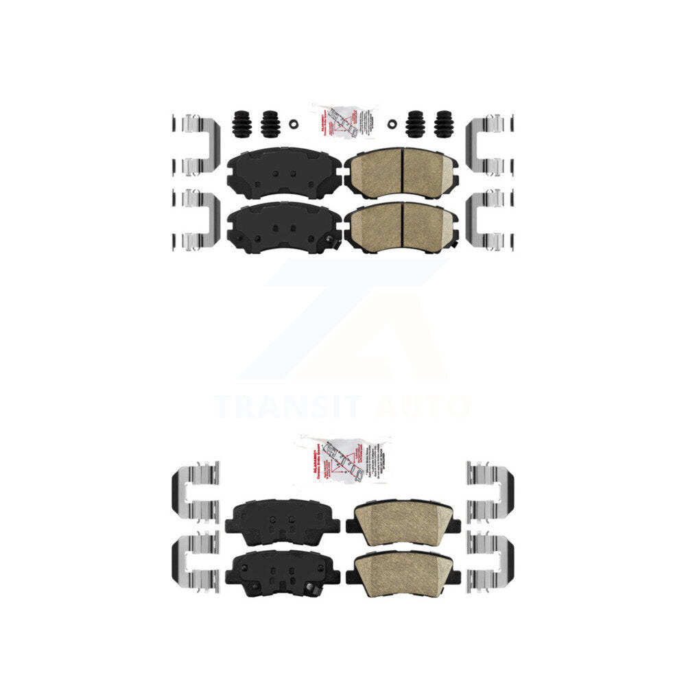 AmeriBRAKES KNF-100783 Disc Brake Pad for 2007-2013 Kia Soul, Hyundai Sonata, Kia Amanti - Front and Rear