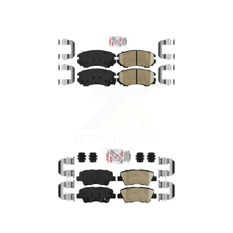 AmeriBRAKES KNF-100784 Disc Brake Pad for 2007-2013 Kia Soul, Hyundai Sonata, Kia Amanti - Front and Rear