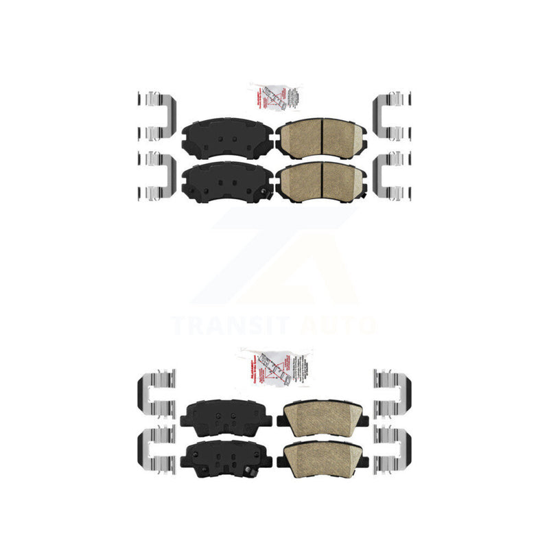 AmeriBRAKES KNF-100785 Disc Brake Pad for 2007-2013 Kia Soul, Hyundai Sonata, Kia Amanti - Front and Rear