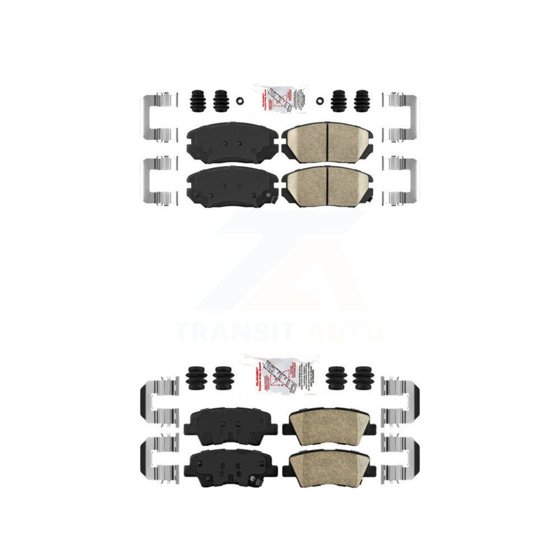 AmeriBRAKES KNF-100788 Disc Brake Pad for 2007-2010 Hyundai Sonata, Kia Amanti - Front and Rear