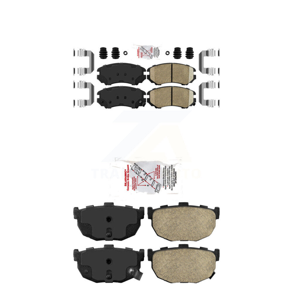 AmeriBRAKES KNF-100790 Disc Brake Pad for 2003-2008 Hyundai Tiburon - Front and Rear