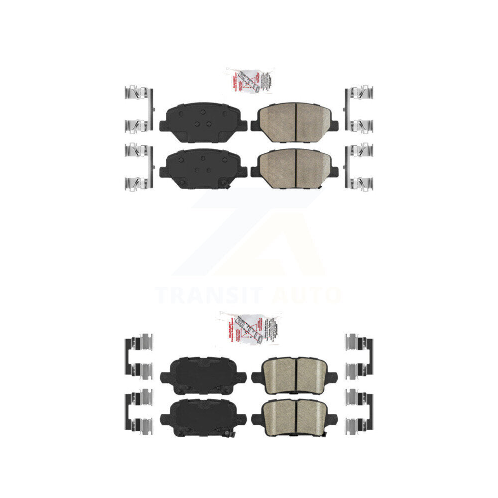 AmeriBRAKES KNF-100805 Disc Brake Pad for 2017-2019 Chevrolet Equinox, GMC Terrain, Buick LaCrosse - Front and Rear