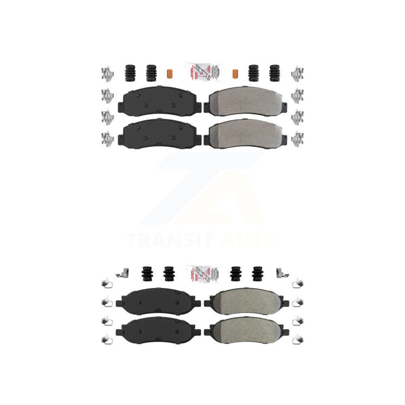 AmeriBRAKES KNF-100819 Disc Brake Pad for 2005-2007 Ford F-250 Super Duty, Ford F-350 Super Duty - Front and Rear