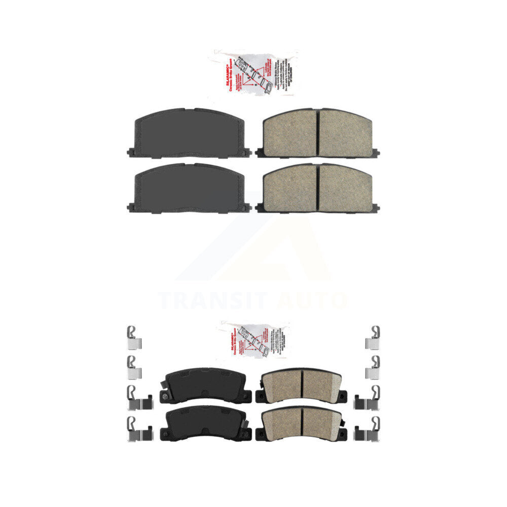 AmeriBRAKES KNF-100840 Disc Brake Pad for 1986-1992 Geo Prizm, Toyota Celica and More - Front and Rear