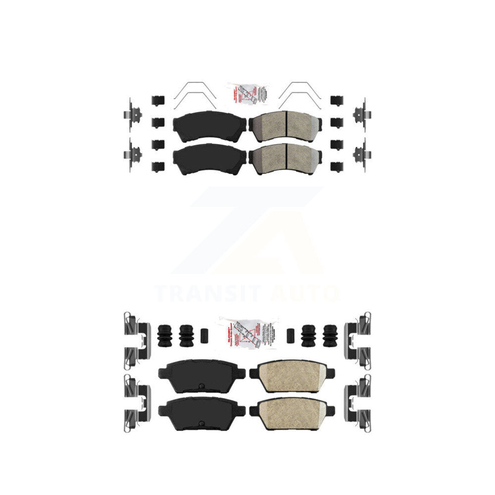 AmeriBRAKES KNF-100846 Disc Brake Pad for 2006-2013 Mazda 6, Lincoln MKZ and More - Front and Rear