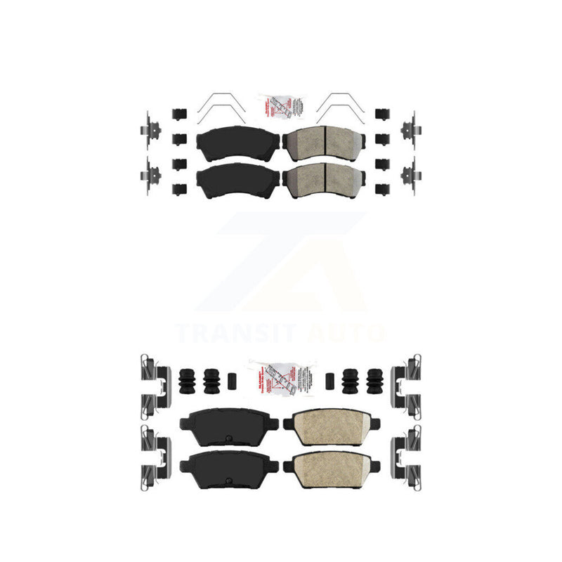 AmeriBRAKES KNF-100848 Disc Brake Pad for 2006-2013 Mazda 6, Lincoln MKZ and More - Front and Rear