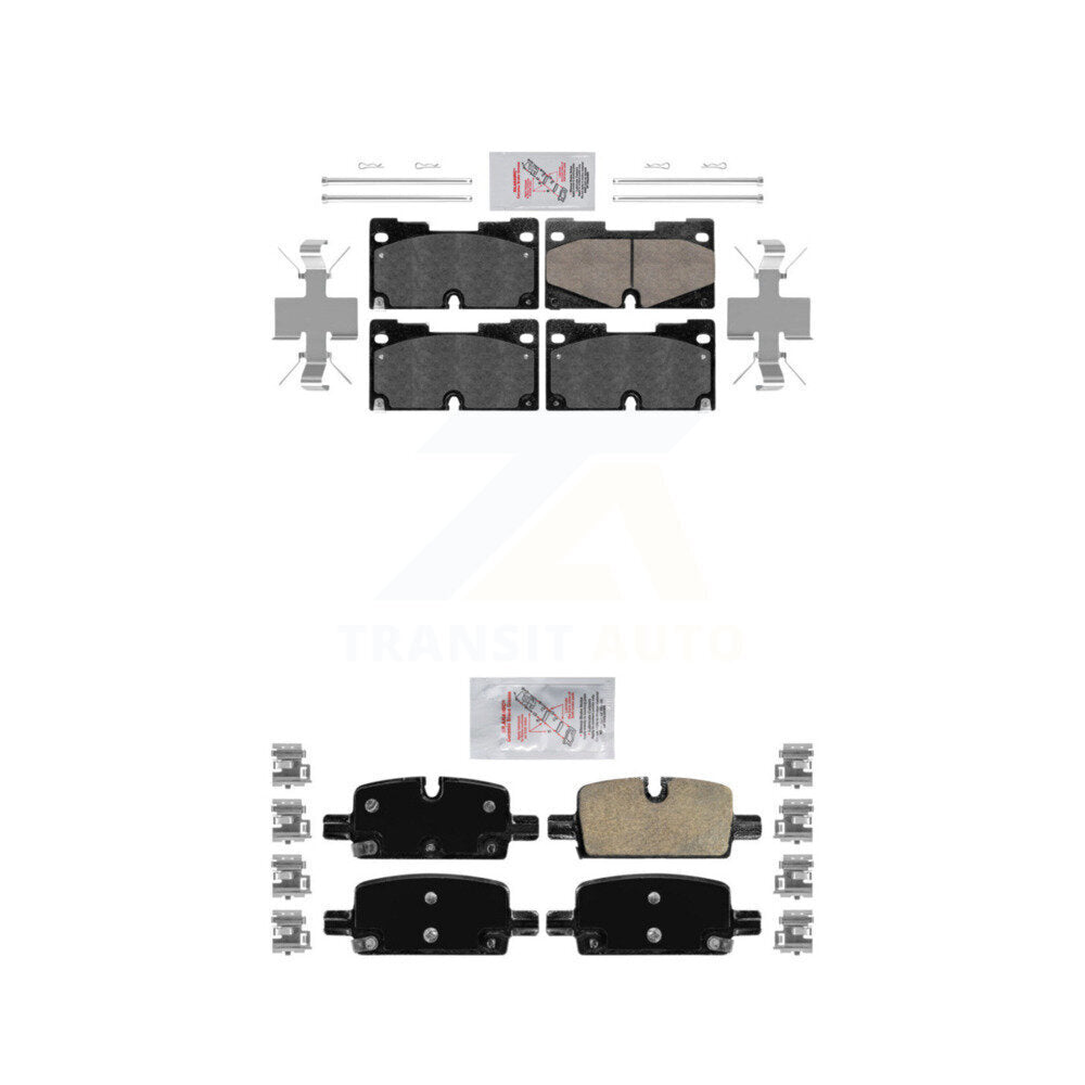 AmeriBRAKES KNF-100856 Disc Brake Pad for 2019-2024 Chevrolet Silverado 1500 LTD, GMC Sierra 1500 Limited and More - Front and Rear
