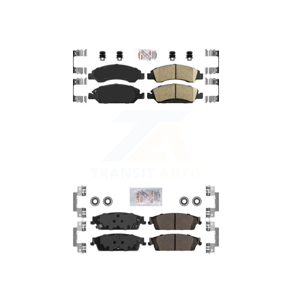 AmeriBRAKES KNF-100858 Disc Brake Pad for 2014-2020 Chevrolet Silverado 1500 LD, GMC Sierra 1500 Limited and More - Front and Rear