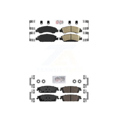 AmeriBRAKES KNF-100858 Disc Brake Pad for 2014-2020 Chevrolet Silverado 1500 LD, GMC Sierra 1500 Limited and More - Front and Rear