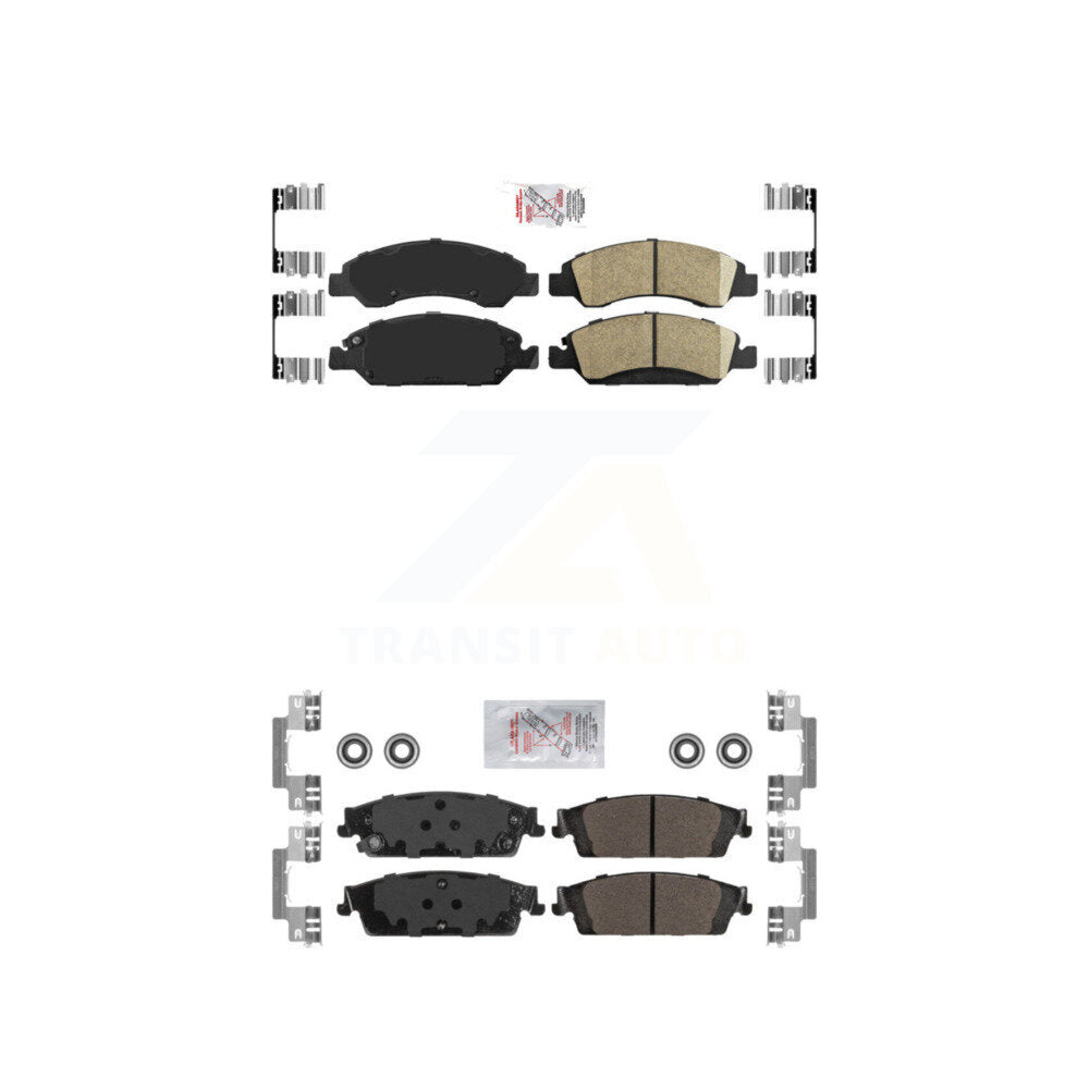 AmeriBRAKES KNF-100859 Disc Brake Pad for 2014-2020 Chevrolet Silverado 1500 LD, GMC Sierra 1500 Limited and More - Front and Rear