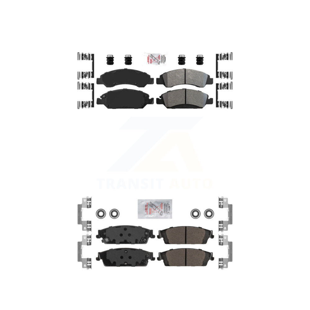 AmeriBRAKES KNF-100860 Disc Brake Pad for 2014-2020 Chevrolet Silverado 1500 LD, GMC Sierra 1500 Limited and More - Front and Rear