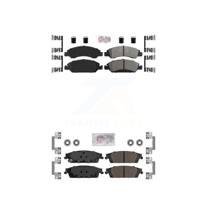 AmeriBRAKES KNF-100860 Disc Brake Pad for 2014-2020 Chevrolet Silverado 1500 LD, GMC Sierra 1500 Limited and More - Front and Rear