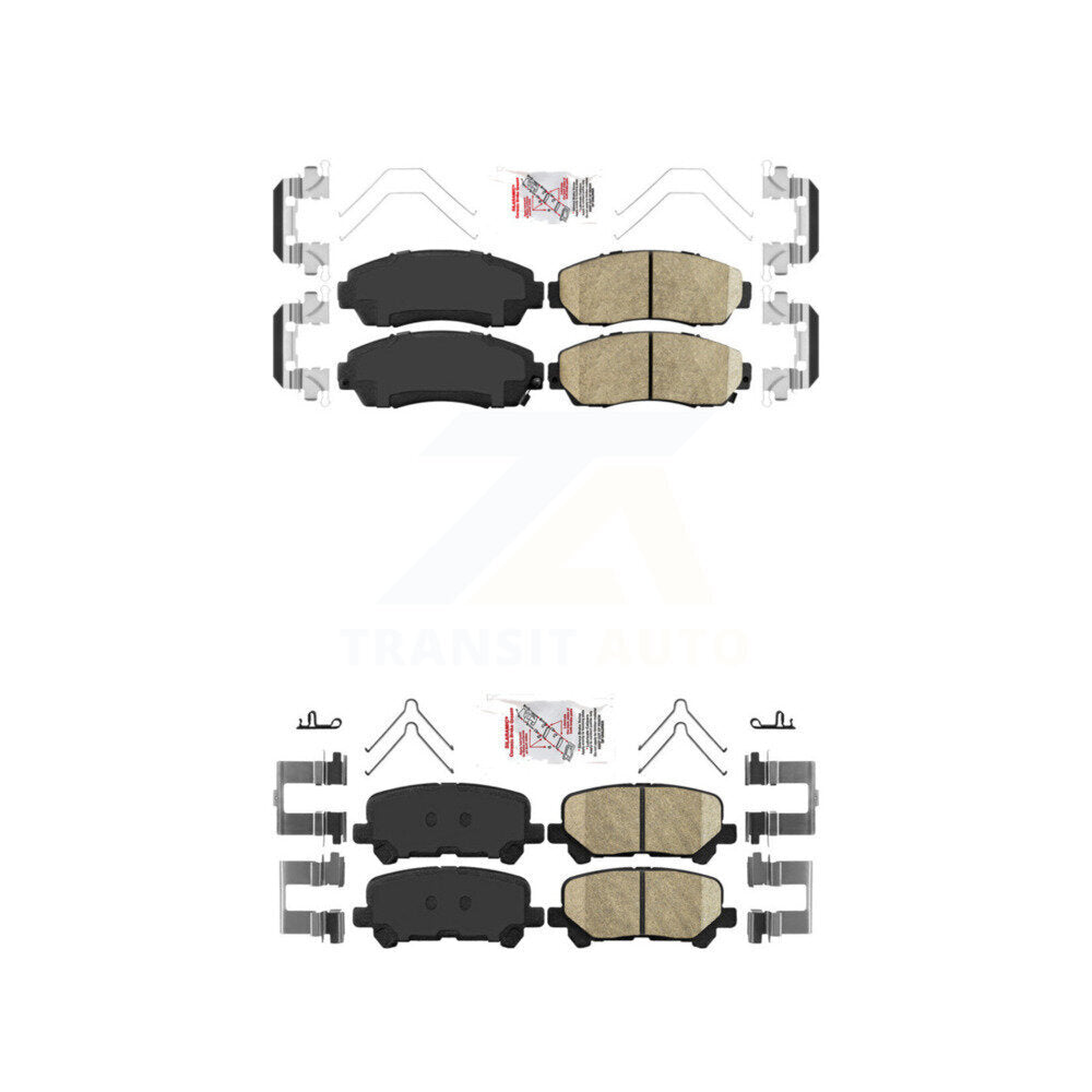 AmeriBRAKES KNF-100873 Disc Brake Pad for 2011-2017 Honda Odyssey - Front and Rear