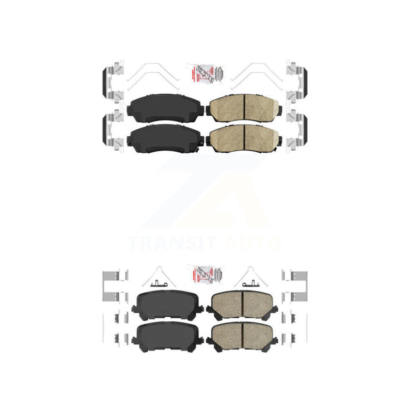 AmeriBRAKES KNF-100876 Disc Brake Pad for 2019-2024 Honda Passport - Front and Rear