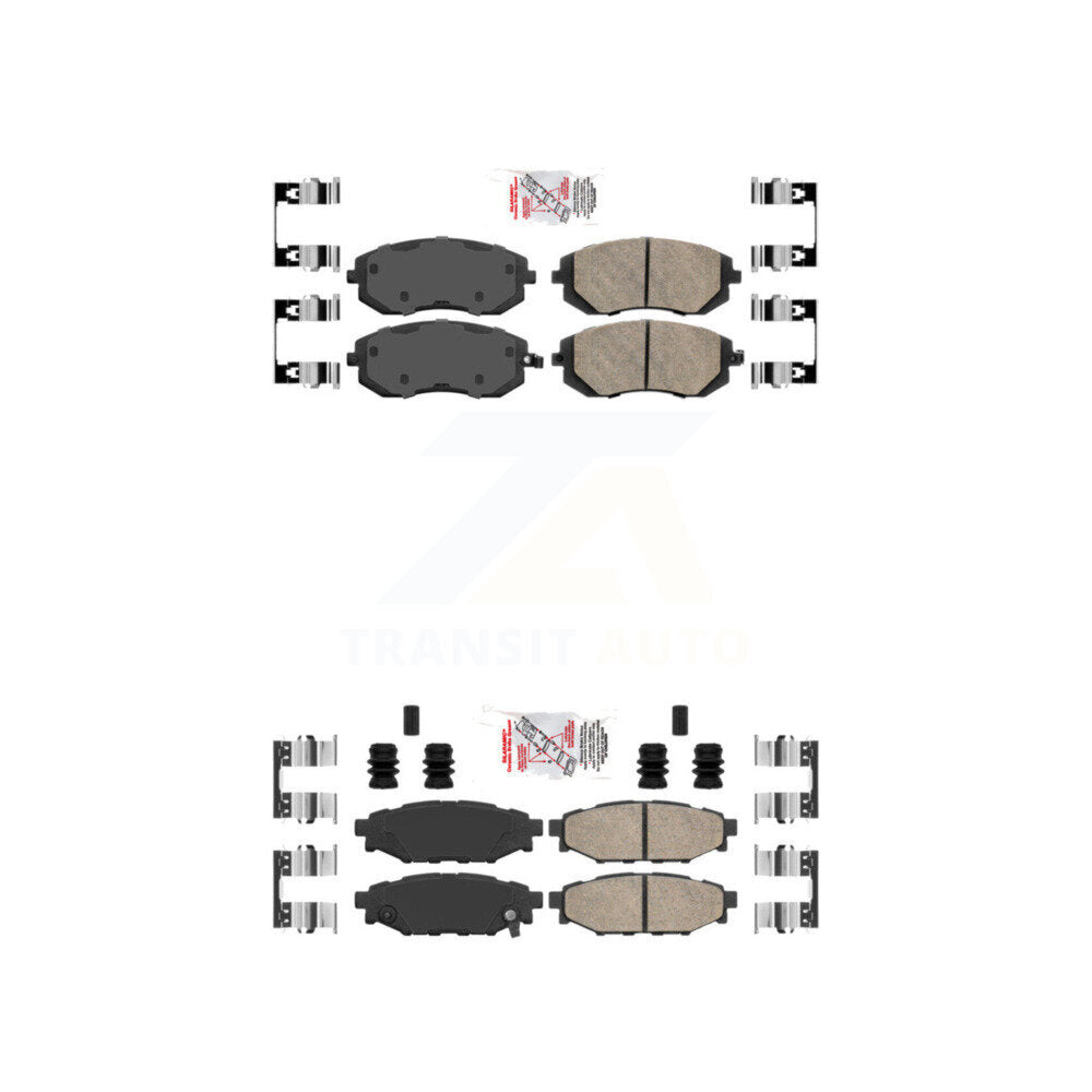 AmeriBRAKES KNF-100898 Disc Brake Pad for 2005-2013 Subaru WRX, Subaru Legacy and More - Front and Rear