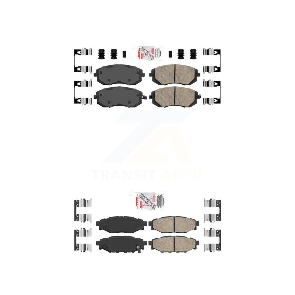 AmeriBRAKES KNF-100901 Disc Brake Pad for 2005-2013 Subaru WRX, Subaru Legacy and More - Front and Rear