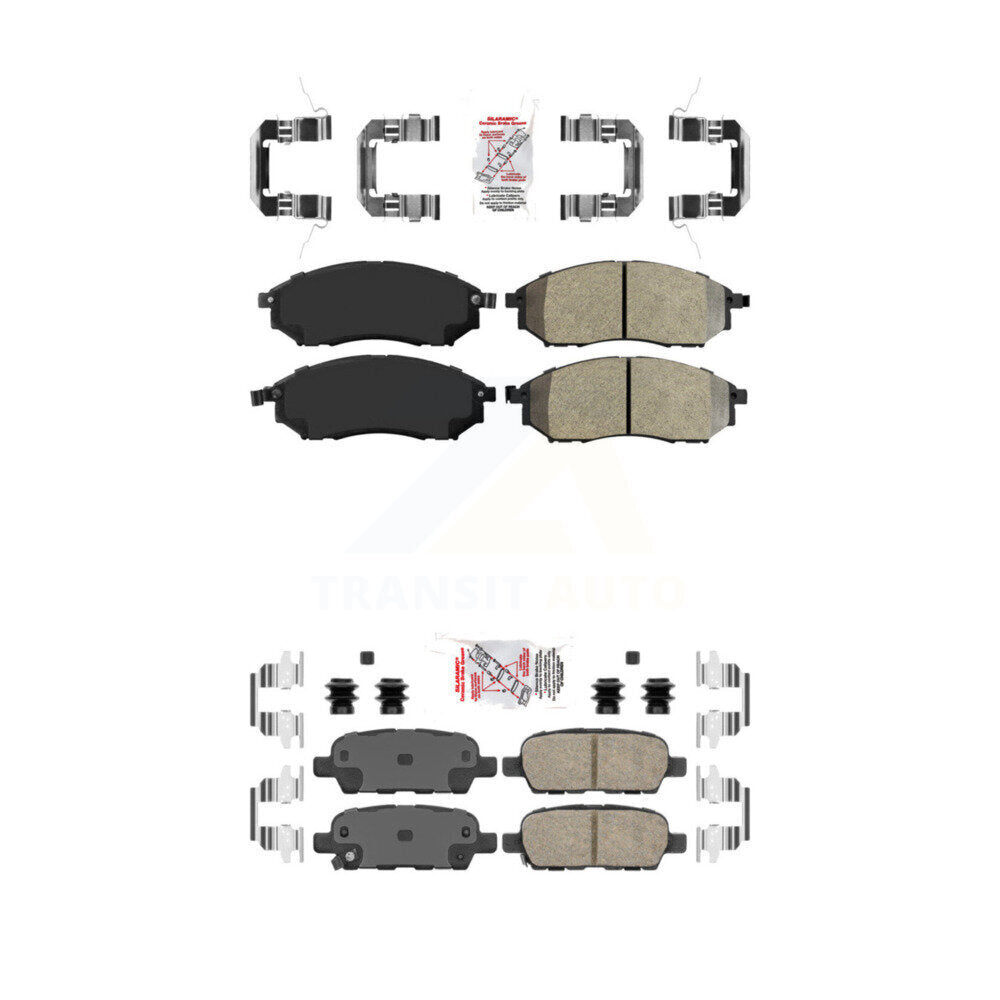 AmeriBRAKES KNF-100913 Disc Brake Pad for 2007-2012 INFINITI M35, INFINITI M45 and More - Front and Rear