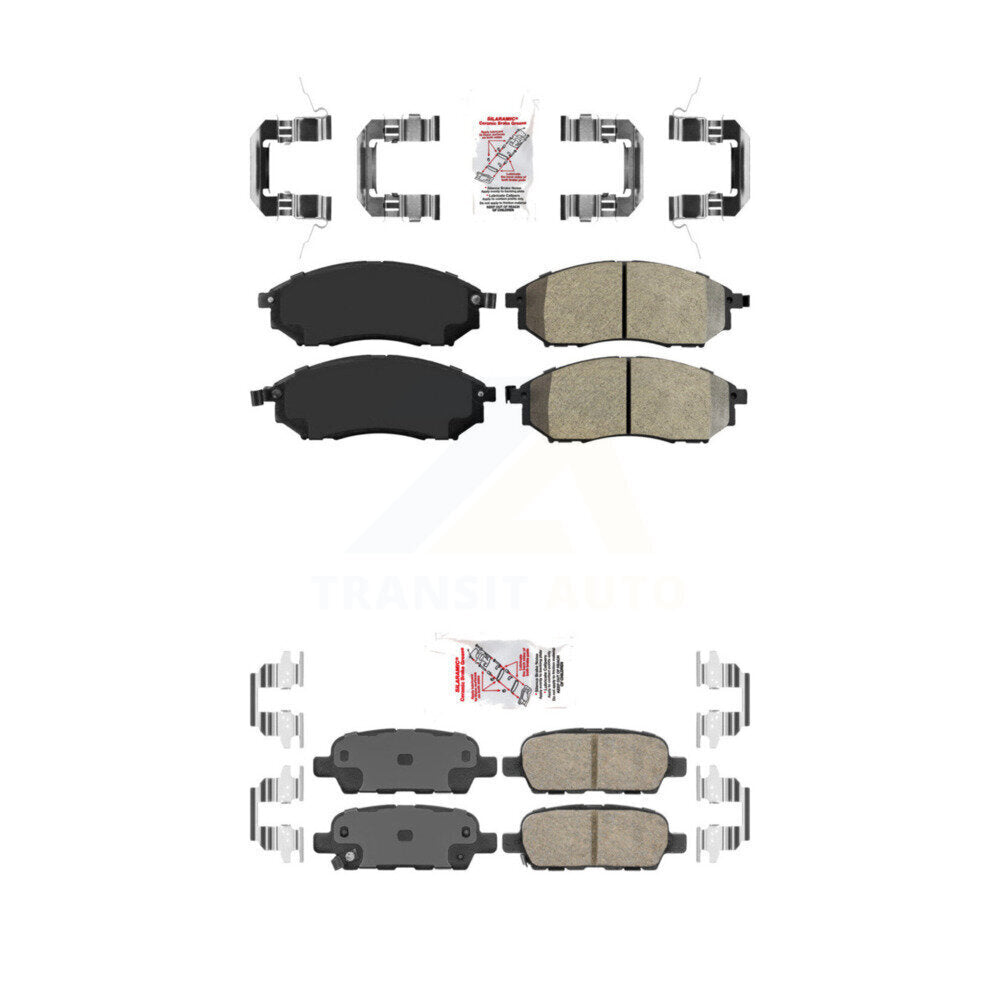 AmeriBRAKES KNF-100914 Disc Brake Pad for 2007-2012 INFINITI M35, INFINITI M45 and More - Front and Rear