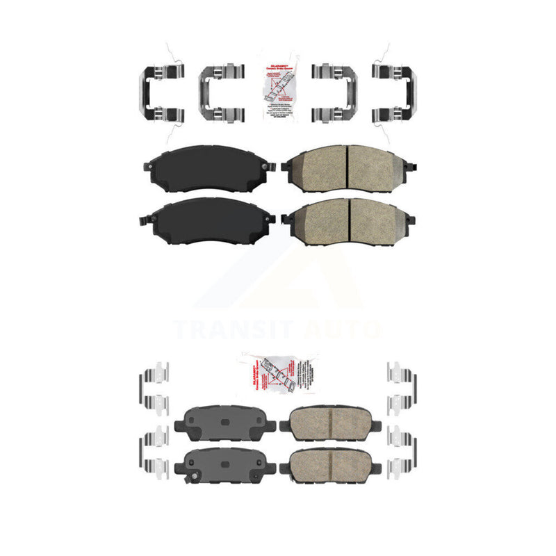 AmeriBRAKES KNF-100914 Disc Brake Pad for 2007-2012 INFINITI M35, INFINITI M45 and More - Front and Rear
