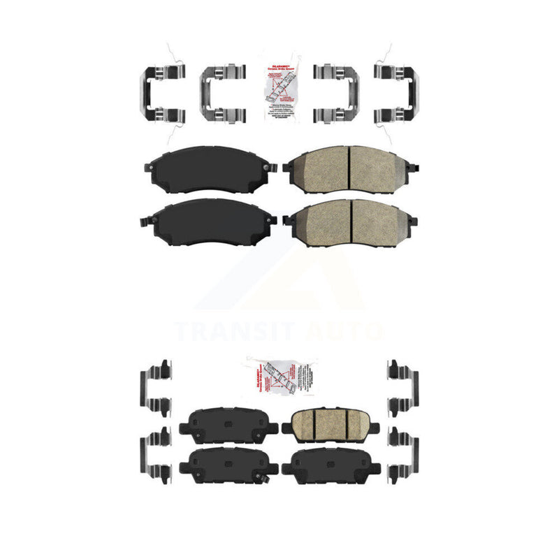 AmeriBRAKES KNF-100916 Disc Brake Pad for 2005-2017 INFINITI Q40, INFINITI QX70 and More - Front and Rear