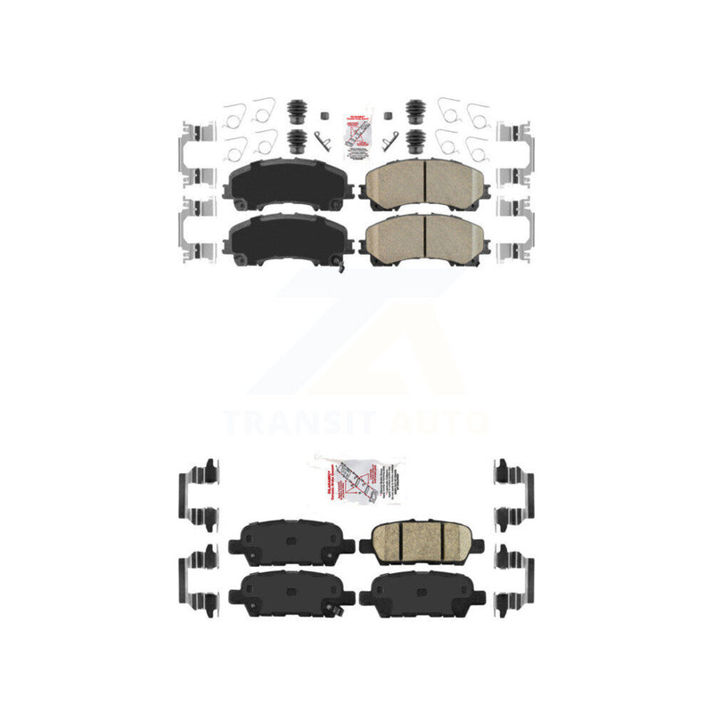 AmeriBRAKES KNF-100920 Disc Brake Pad for 2014-2019 Nissan Rogue, INFINITI QX50 - Front and Rear