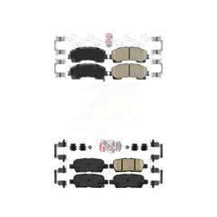 AmeriBRAKES KNF-100922 Disc Brake Pad for 2014-2019 Nissan Rogue, INFINITI QX50 - Front and Rear
