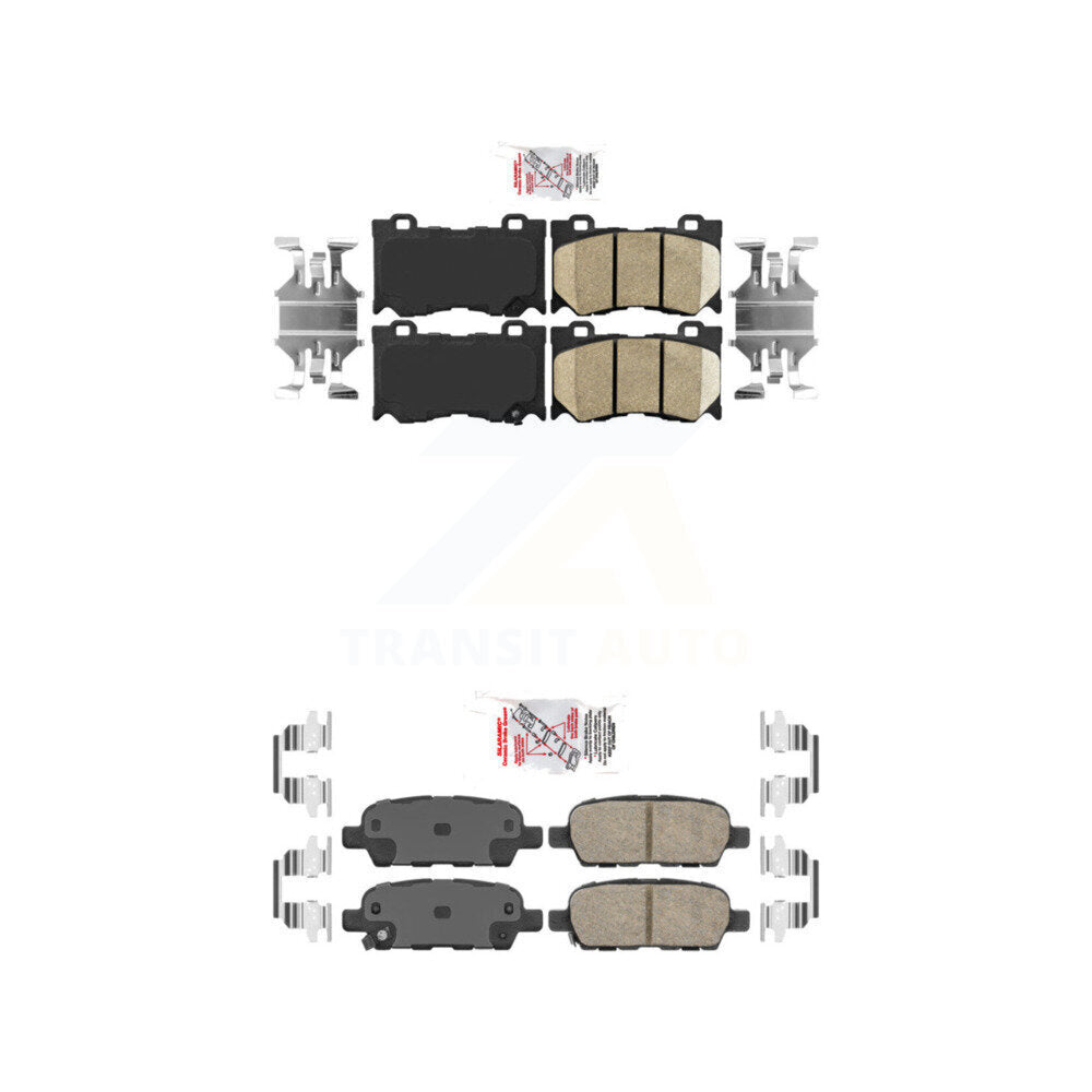 AmeriBRAKES KNF-100925 Disc Brake Pad for 2014 INFINITI Q60 - Front and Rear