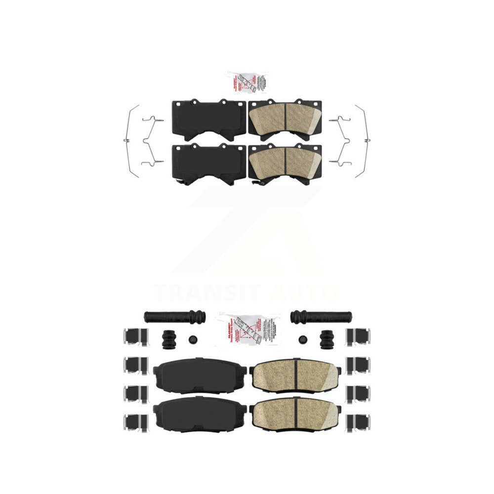 AmeriBRAKES KNF-100938 Disc Brake Pad for 2007-2022 Lexus LX570, Toyota Land Cruiser and More - Front and Rear
