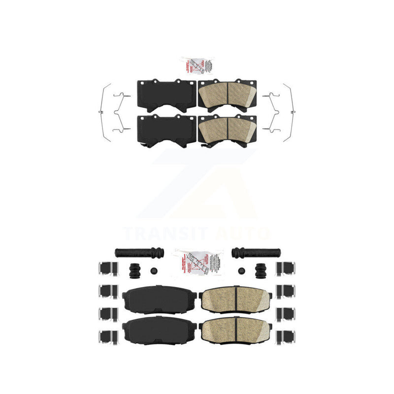AmeriBRAKES KNF-100938 Disc Brake Pad for 2007-2022 Lexus LX570, Toyota Land Cruiser and More - Front and Rear