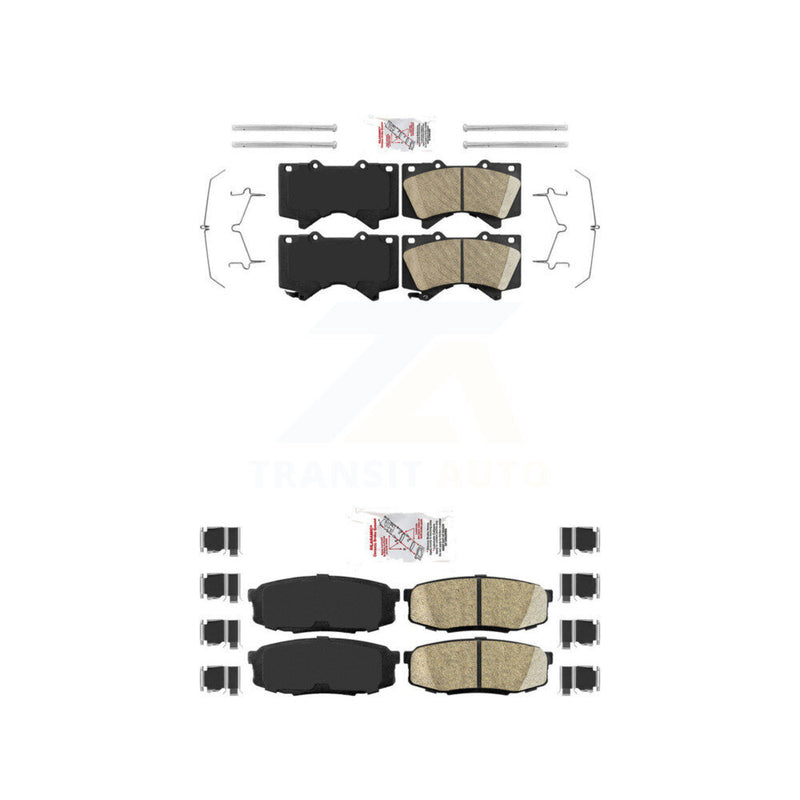AmeriBRAKES KNF-100939 Disc Brake Pad for 2007-2022 Lexus LX570, Toyota Land Cruiser and More - Front and Rear