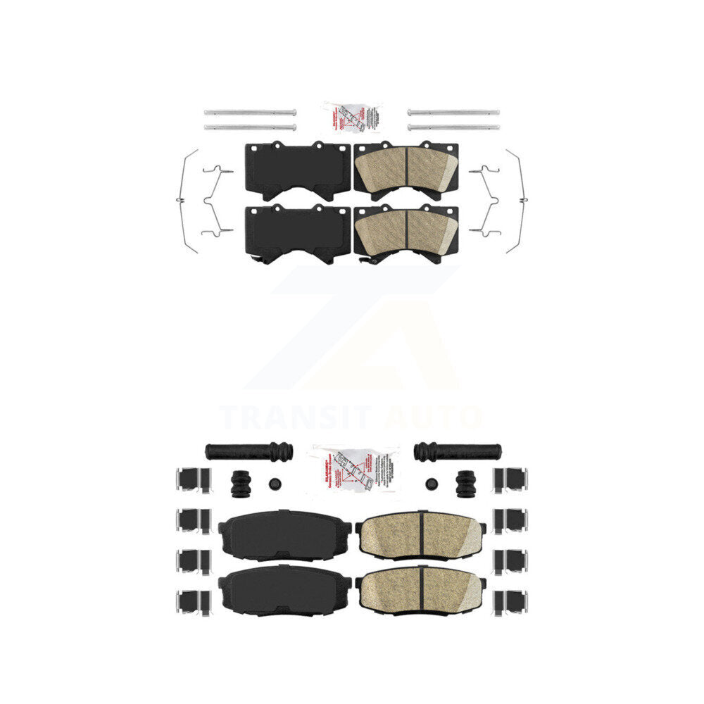 AmeriBRAKES KNF-100940 Disc Brake Pad for 2007-2022 Lexus LX570, Toyota Land Cruiser and More - Front and Rear