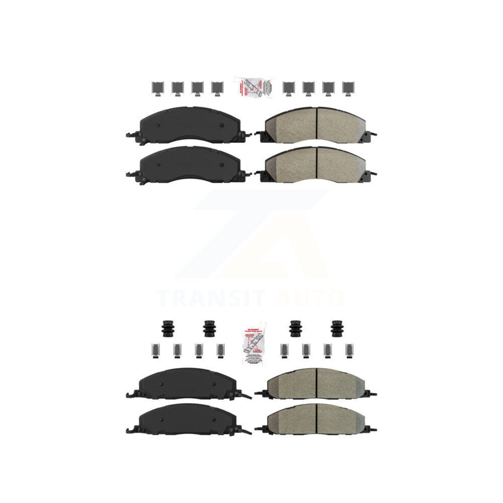 AmeriBRAKES KNF-100950 Disc Brake Pad for 2009-2018 Ram 1500, Ram 2500 and More - Front and Rear