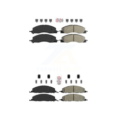 AmeriBRAKES KNF-100950 Disc Brake Pad for 2009-2018 Ram 1500, Ram 2500 and More - Front and Rear