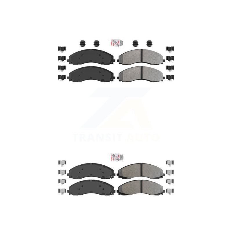 AmeriBRAKES KNF-100988 Disc Brake Pad for 2017-2022 Ford F-600 Super Duty, Ford F-450 Super Duty, Ford F-550 Super Duty - Front and Rear