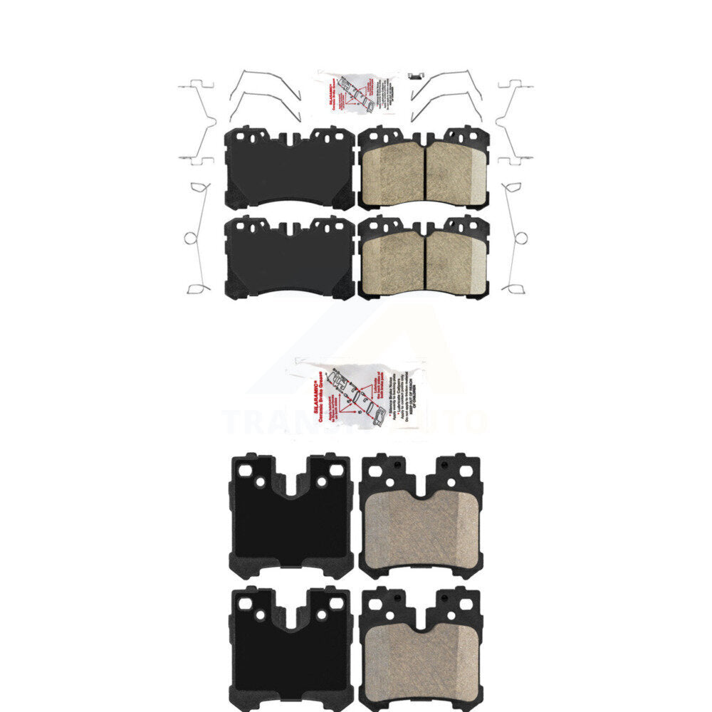 AmeriBRAKES KNF-100990 Disc Brake Pad for 2007-2025 Lexus LS500, Toyota Mirai and More - Front and Rear