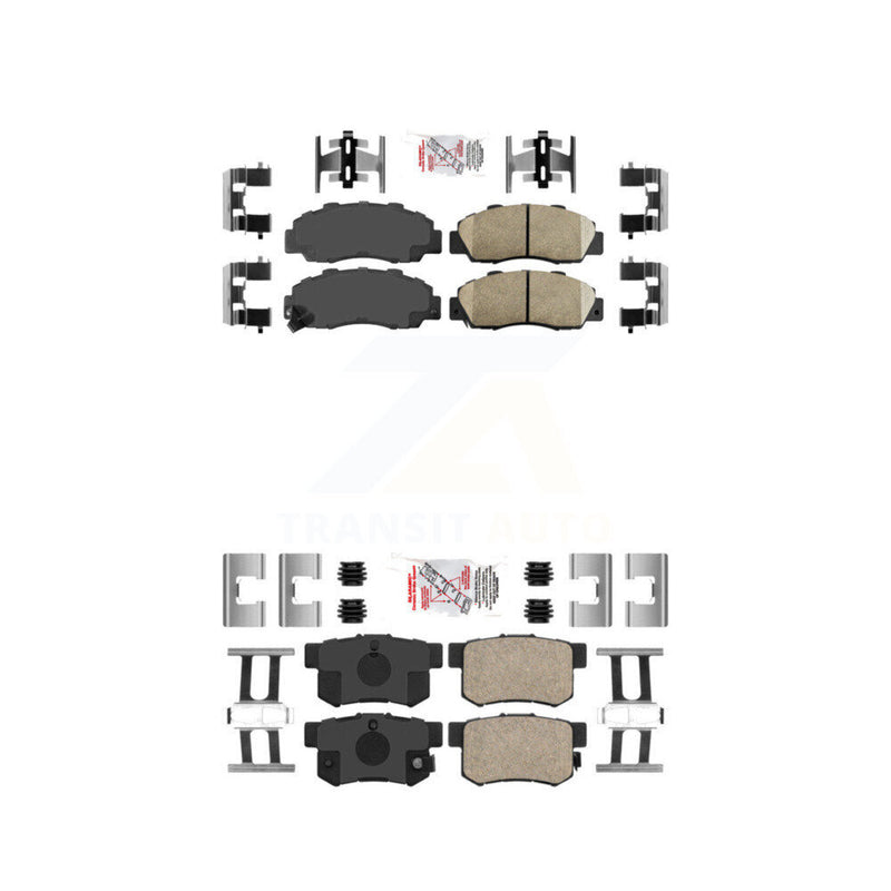 AmeriBRAKES KNF-101007 Disc Brake Pad for 1991-2002 Honda Accord, Acura CL and More - Front and Rear