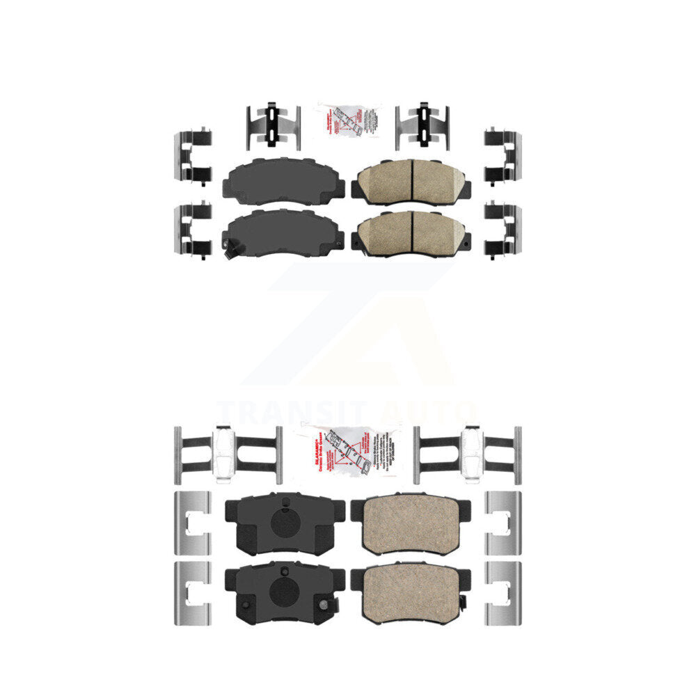 AmeriBRAKES KNF-101008 Disc Brake Pad for 1991-2002 Honda Accord, Acura CL and More - Front and Rear