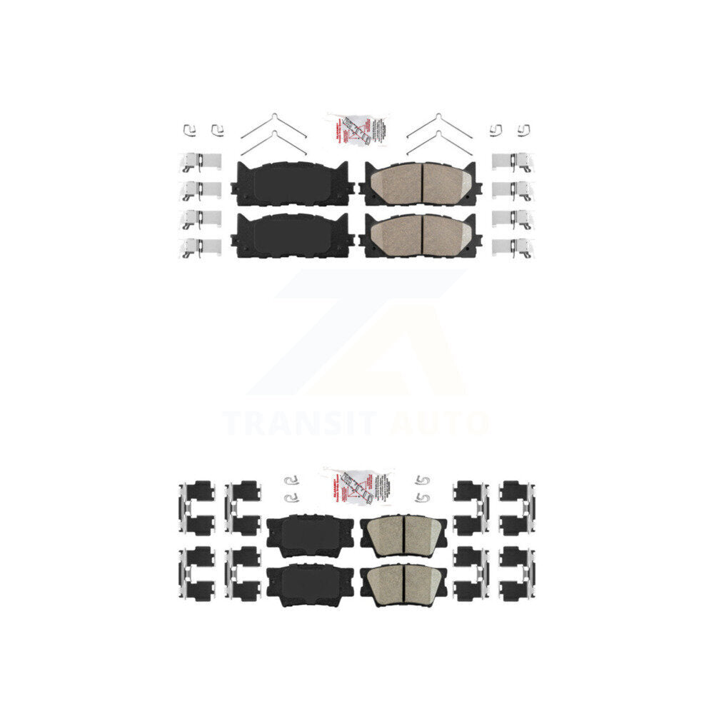 AmeriBRAKES KNF-101017 Disc Brake Pad for 2007-2018 Lexus ES300h, Toyota Avalon and More - Front and Rear