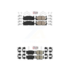 AmeriBRAKES KNF-101017 Disc Brake Pad for 2007-2018 Lexus ES300h, Toyota Avalon and More - Front and Rear