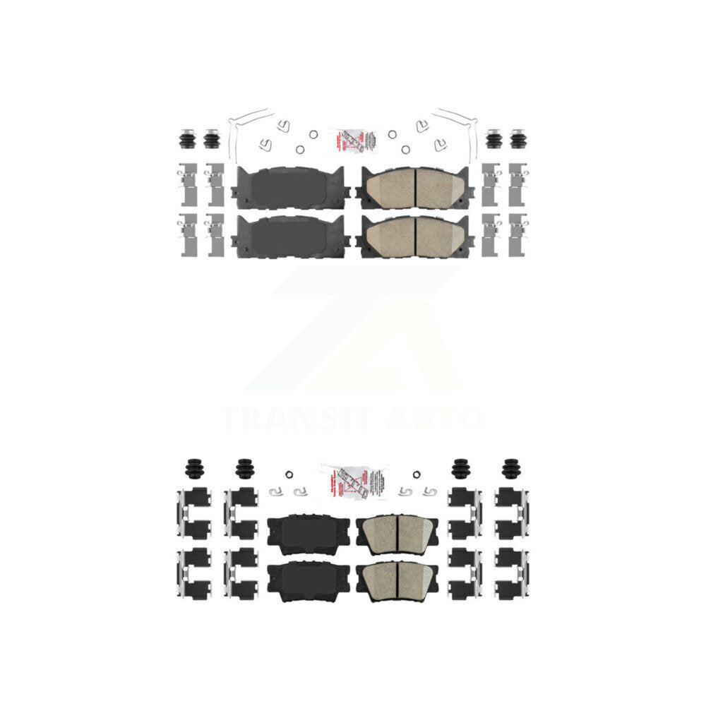 AmeriBRAKES KNF-101020 Disc Brake Pad for 2007-2018 Lexus ES300h, Toyota Avalon and More - Front and Rear