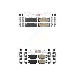 AmeriBRAKES KNF-101020 Disc Brake Pad for 2007-2018 Lexus ES300h, Toyota Avalon and More - Front and Rear