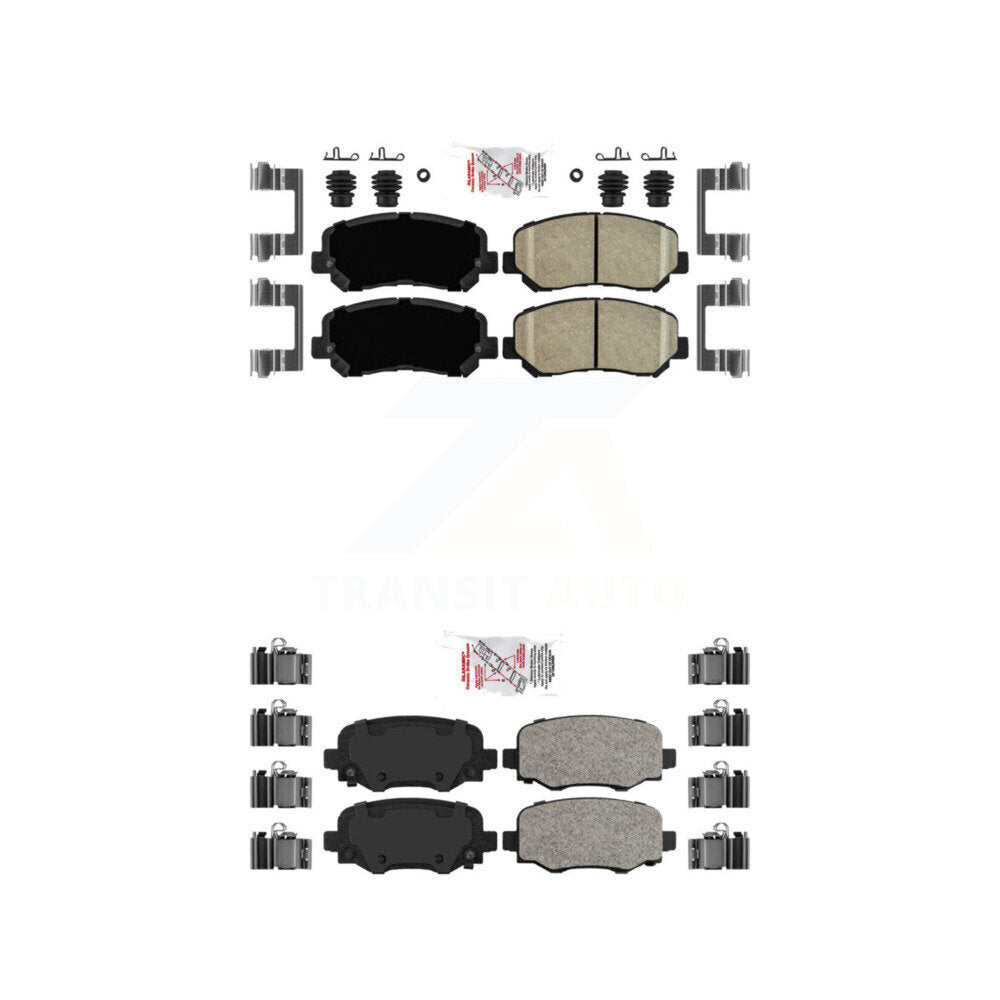 AmeriBRAKES KNF-101021 Disc Brake Pad for 2014-2017 Jeep Cherokee - Front and Rear