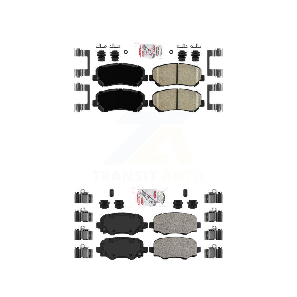 AmeriBRAKES KNF-101022 Disc Brake Pad for 2014-2017 Jeep Cherokee - Front and Rear